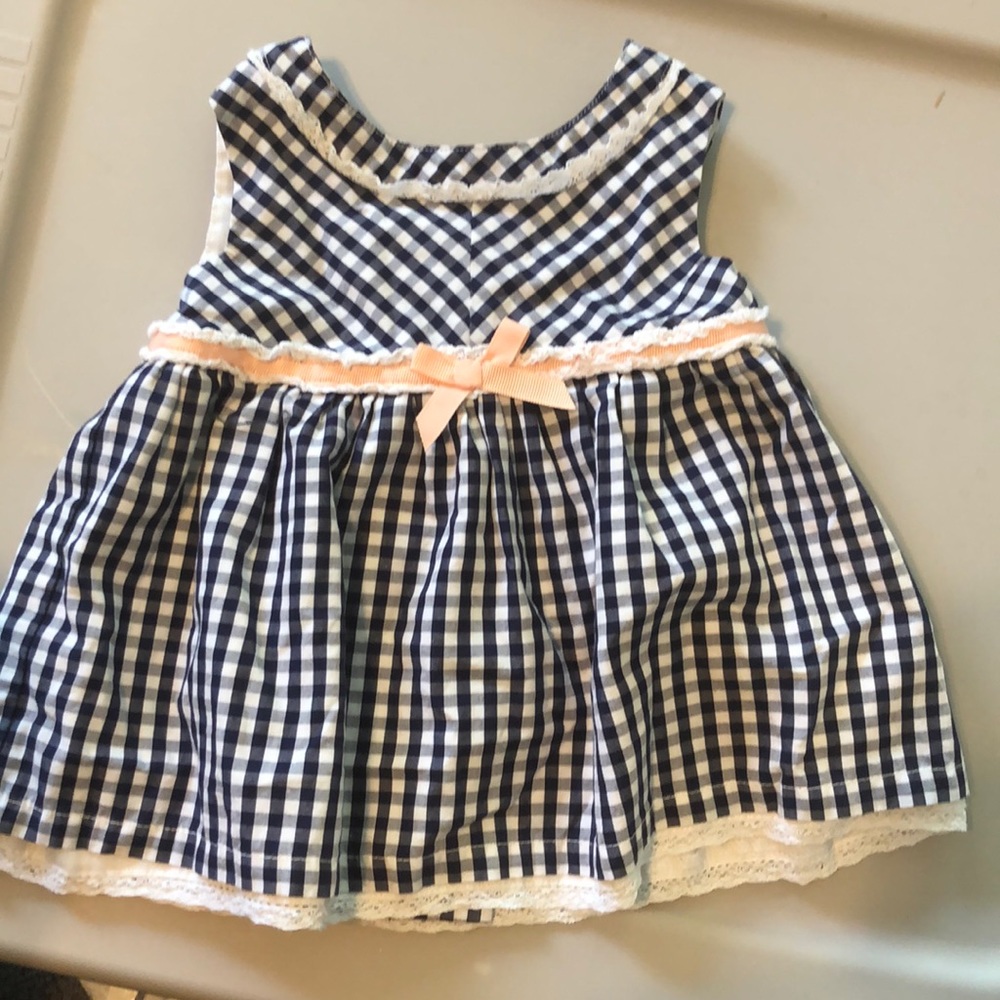 Navy and white dress from Jillian’s closet